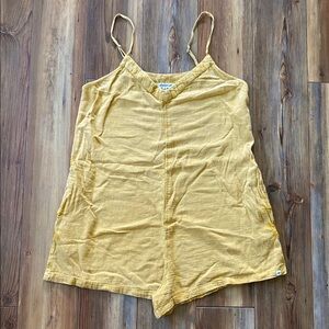 Yellow Romper with Spaghetti Straps